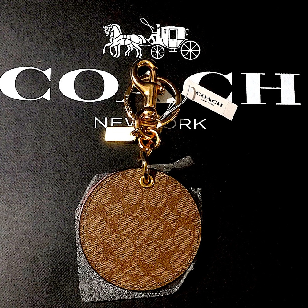 COACH MIRROR BAG CHARM / KEYCHAIN CANVAS (NWT)